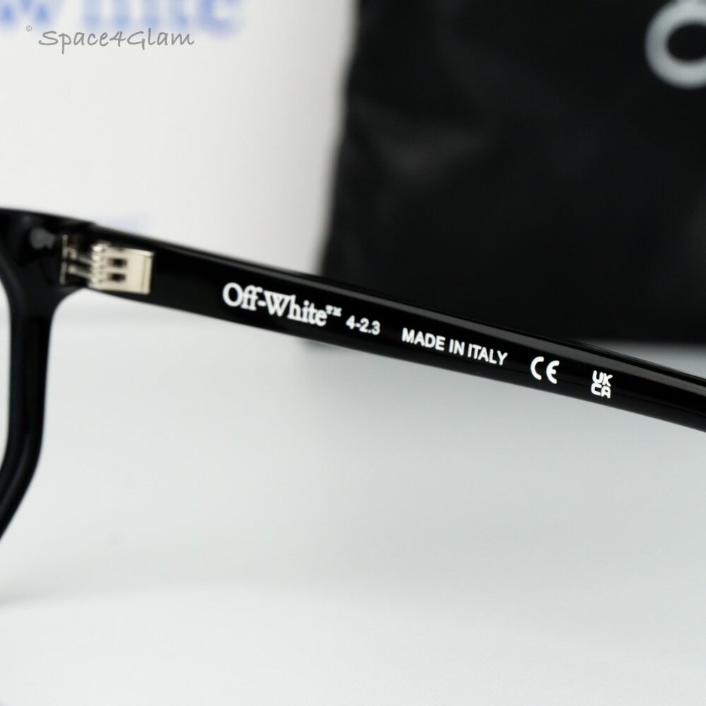 Off-White Men Eyeglasses Black Square OERJ039 STYLE 39 1000 NEW AUTHENTIC - Picture 6 of 8
